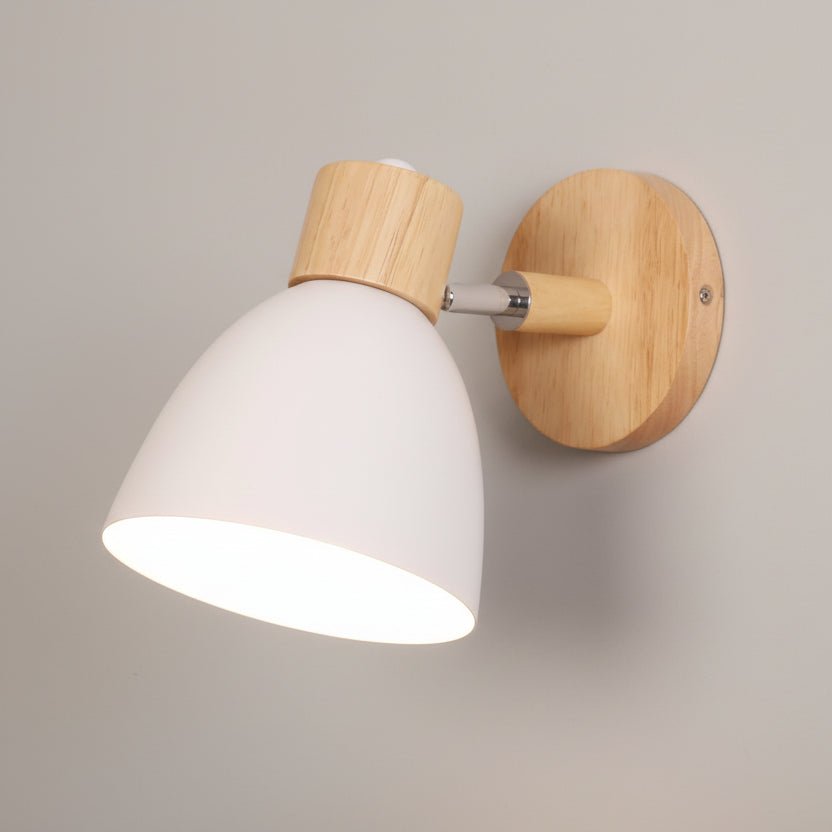 Living Room Wall Lights, Wooden Wall Light for Bedroom and Hallway, Modern Bedside Wall Lamp with Pull Switch_09