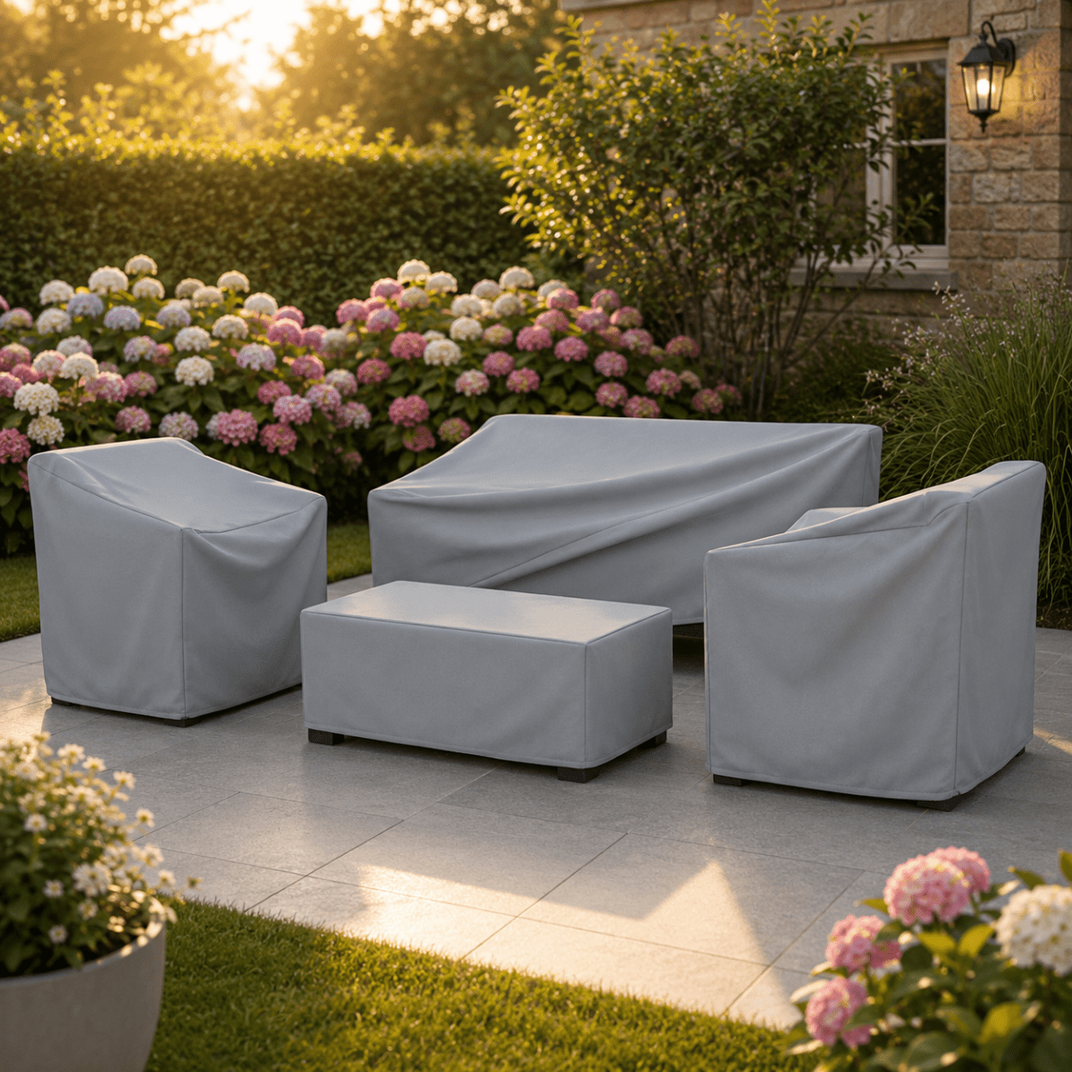 Garden Furniture Covers, Patio Furniture Cover for Table and Chairs, Water Repellent Balcony Furniture Cover_02