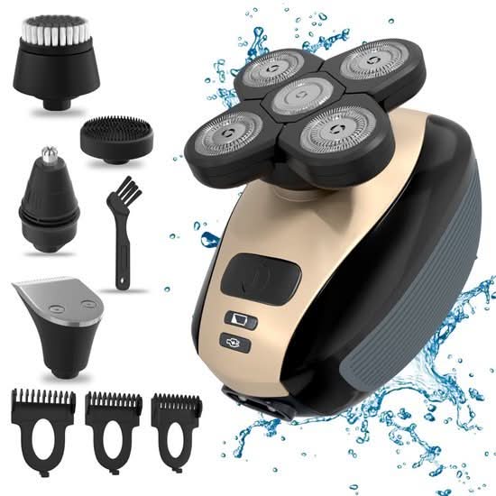 5 in 1 Mens Grooming Kit with Nose Hair Trimmer and Facial Cleansing Brush