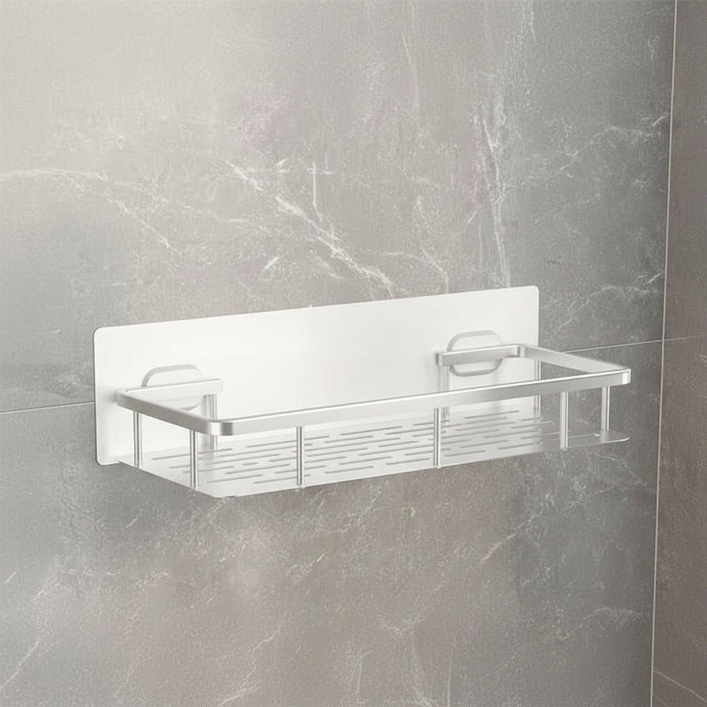 Bathroom Wall Shelf, No Drill Bathroom Shelves, Self Adhesive Stainless Steel Shelf for Shampoo and Soap_11