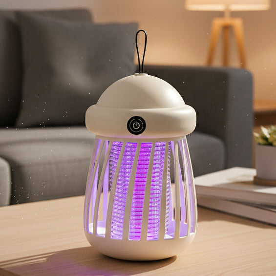 Electric Fly Killer Rechargeable, Fly Zapper with UV Light, Indoor Bug Zapper, Mosquito Killer Lamp for Outdoor