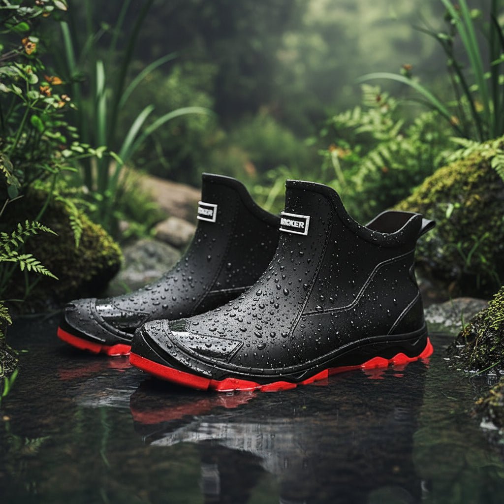 Ankle Wellies, Short Wellington Boots with Non Slip Sole, Waterproof Boots for Gardening and Fishing_00
