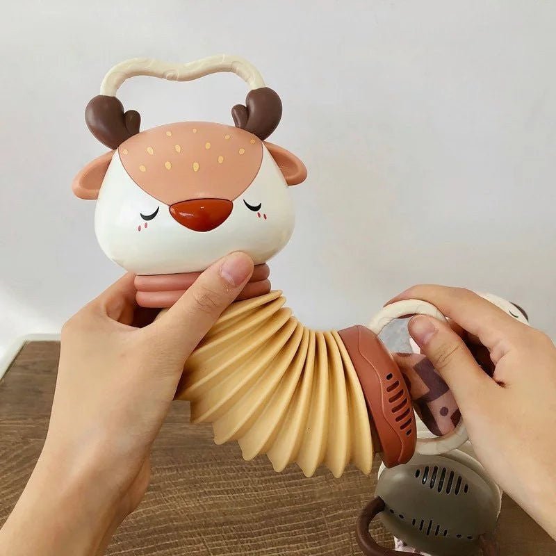 Baby Toys, 2 in 1 Musical Rattle Toy with Accordion, Toys for 6 Month Old, Toddler Toys for Sensory Play, Baby Rattles