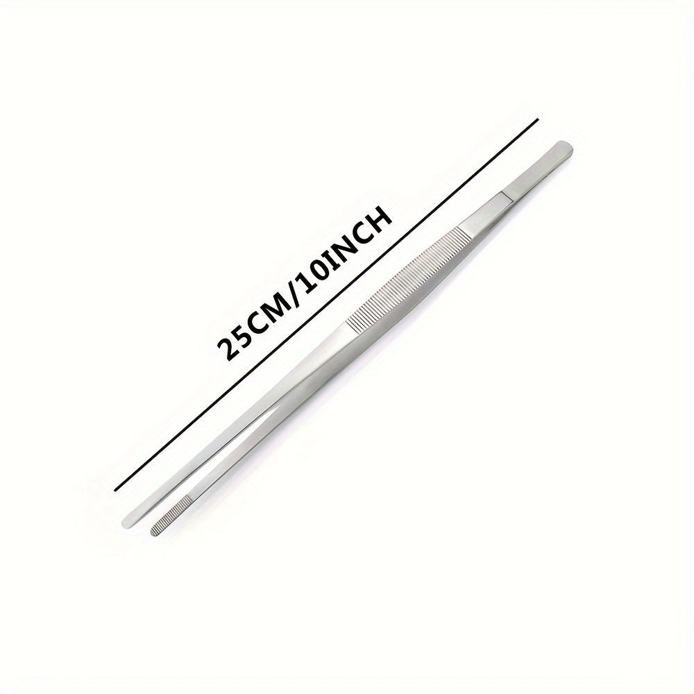Kitchen Tongs 25 cm, Stainless Steel BBQ Tongs for Grilling, Barbecue Accessories, Kitchen Utensils for Picnic_03