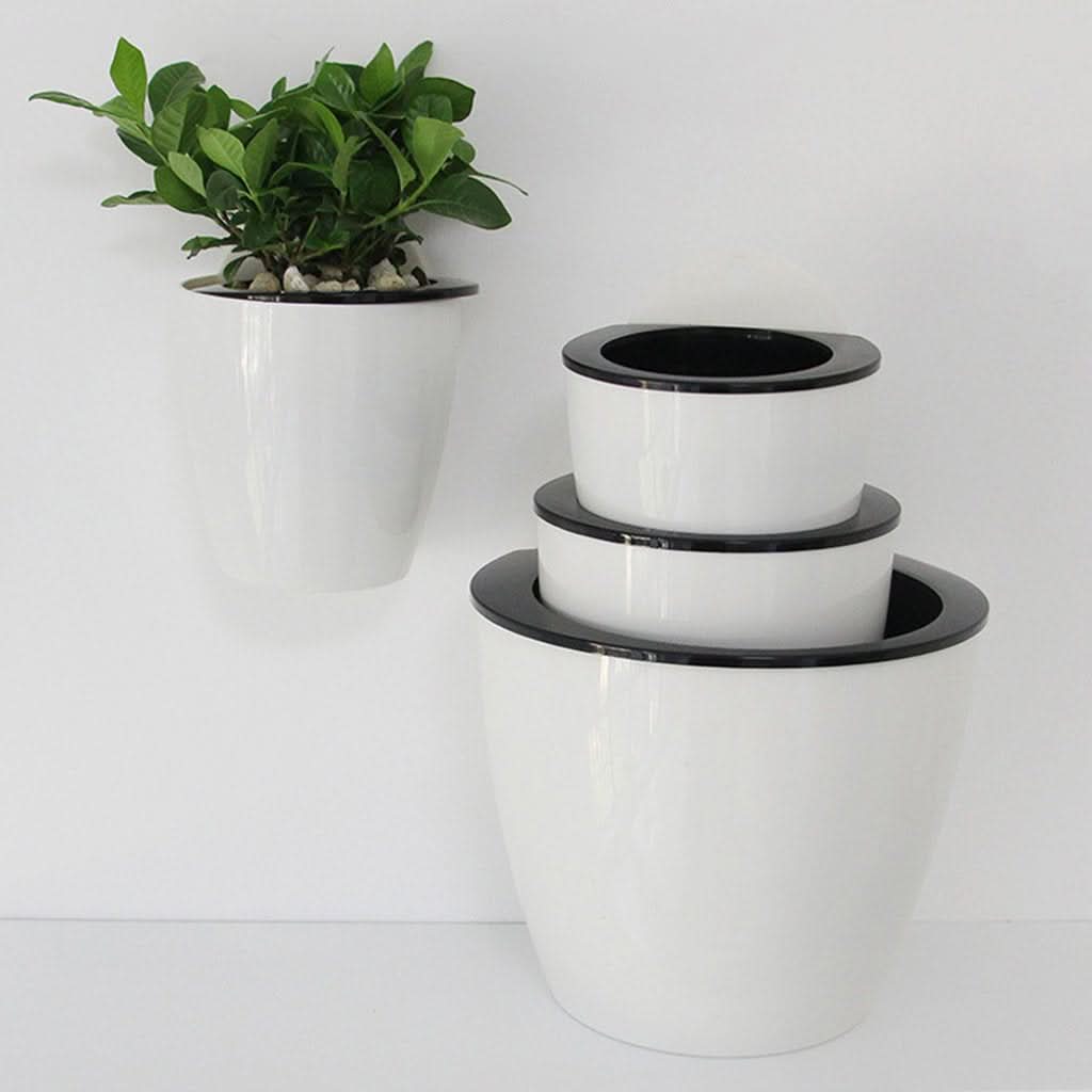 Self Watering Plant Pots, Wall Mounted Flower Pot with Bracket, Vertical Wall Planter for Indoor and Outdoor Plants_19