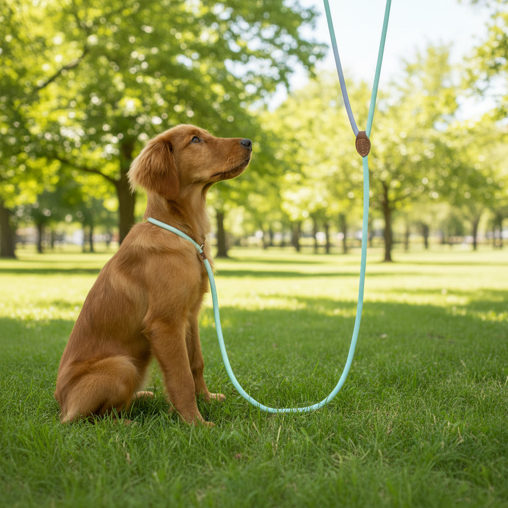 Colourful Dog Lead with Metal Hook, Fabric Dog Leash with Multicoloured Pattern, Durable Lead for Dogs of All Sizes