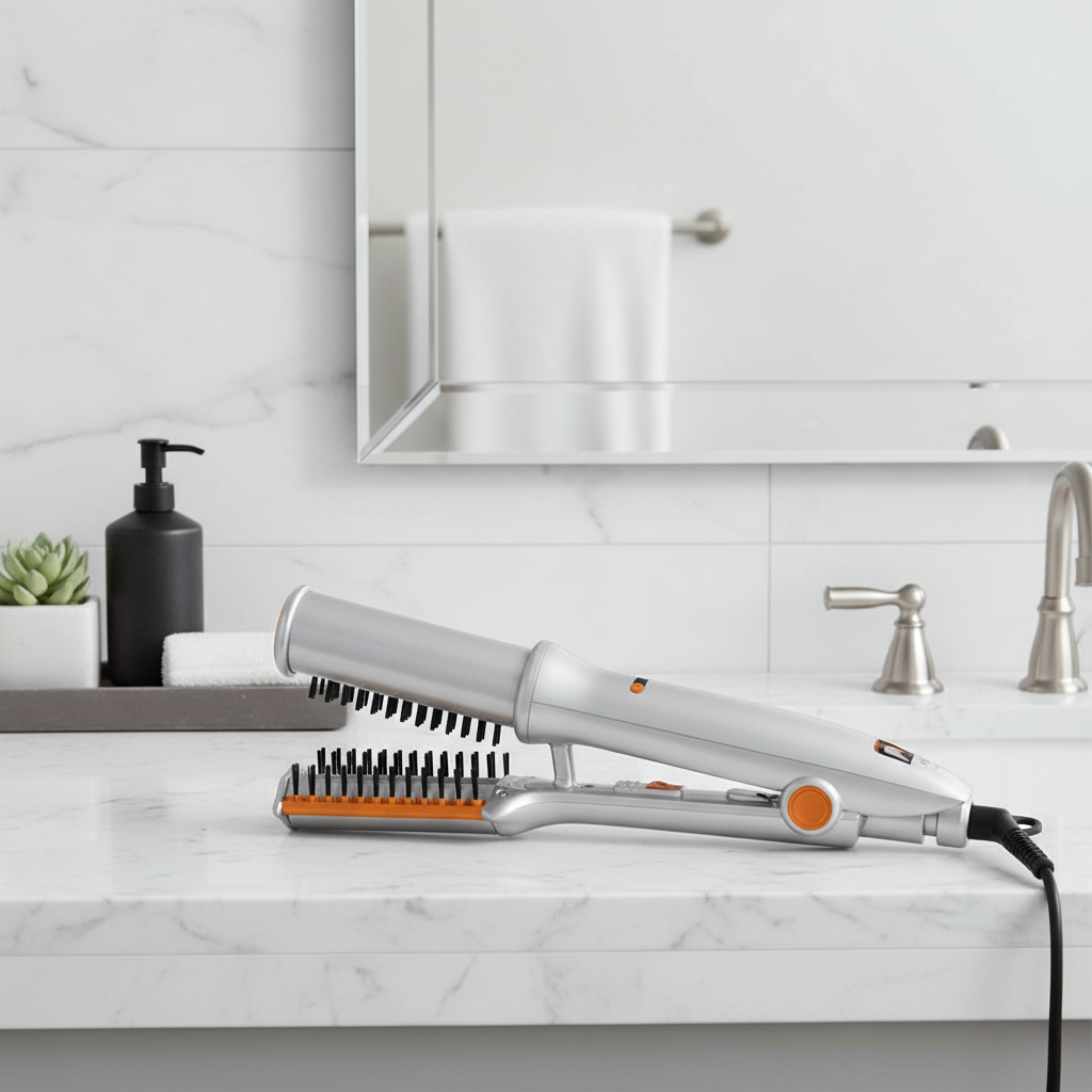 Hair Dryer Brush, Rotating Hot Air Brush, 2 in 1 Blow Dry Brush, Hair Styler with Adjustable Heat and Ceramic Coating