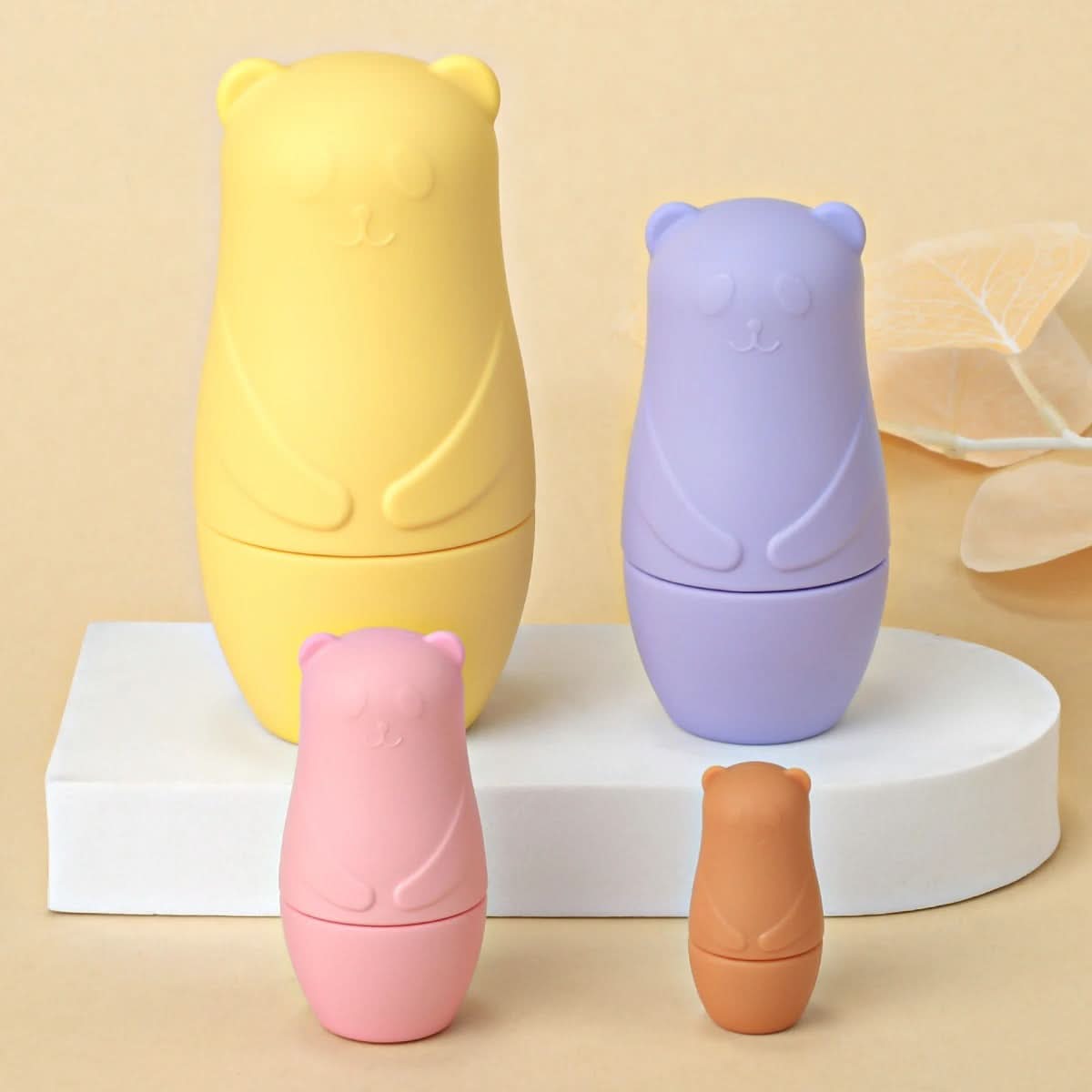 Silicone Nesting Dolls for Babies, Sensory Toys for 6 Month Old, Stacking Toy Bears or Penguins, Toys for 1 Year Old_09