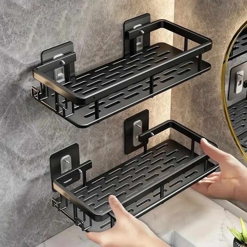 Bathroom Wall Shelf, No Drill Bathroom Shelves, Self Adhesive Stainless Steel Shelf for Shampoo and Soap_16