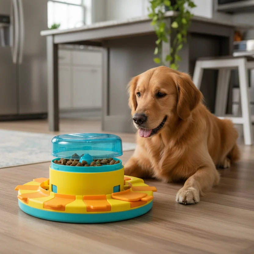 Slow Feeder Dog Bowl Anti Gulping, Puzzle Feeder for Cats, Cat Food Bowl with Maze, Dog Food Bowl 30 cm_03