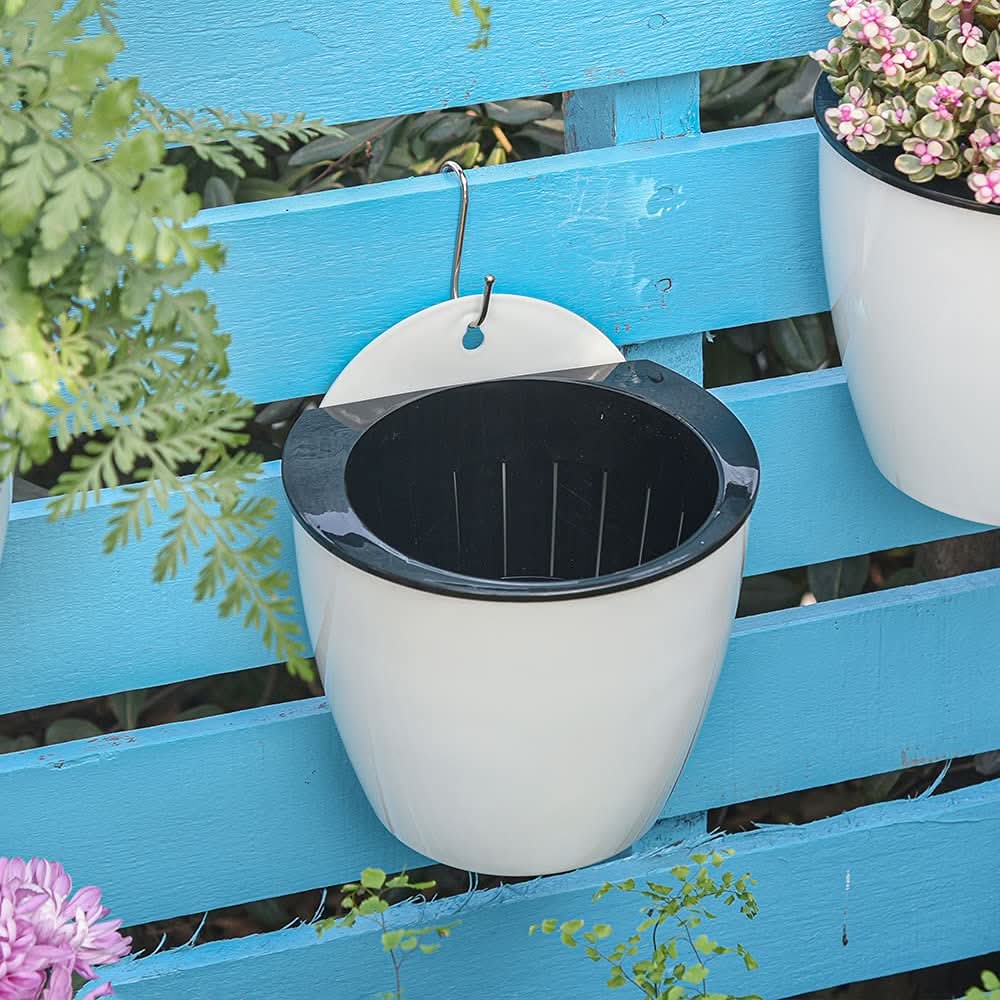 Self Watering Plant Pots, Wall Mounted Flower Pot with Bracket, Vertical Wall Planter for Indoor and Outdoor Plants_11
