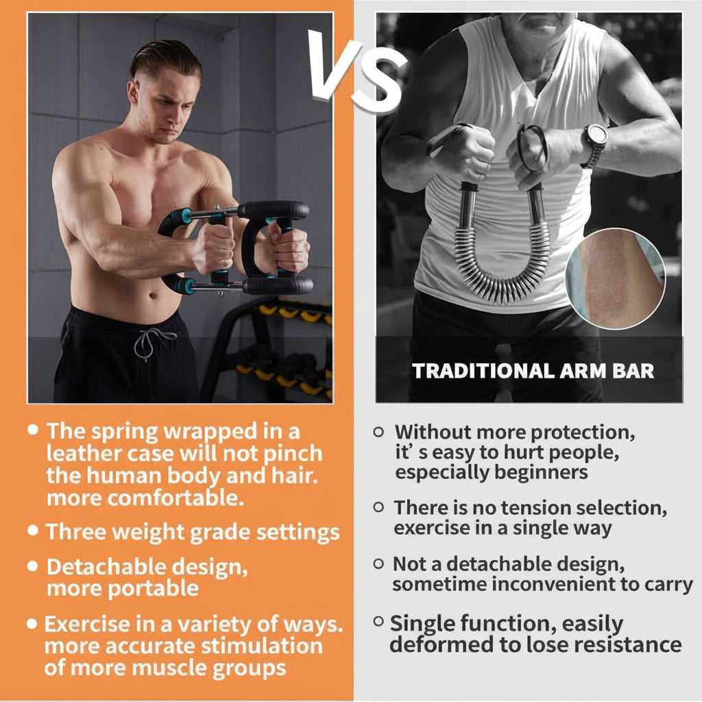 Adjustable Twister Bar for Arms, Tricep Exerciser, Chest Exerciser, Forearm Exerciser for Home Workouts_07