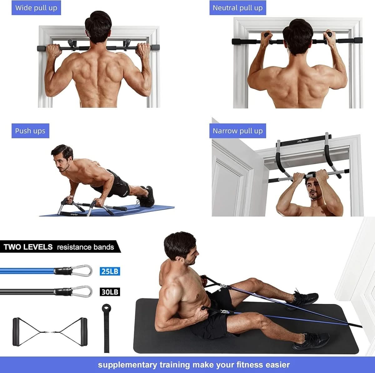 Home Pull Up Bar for Door, Chin Up Bar – image 5