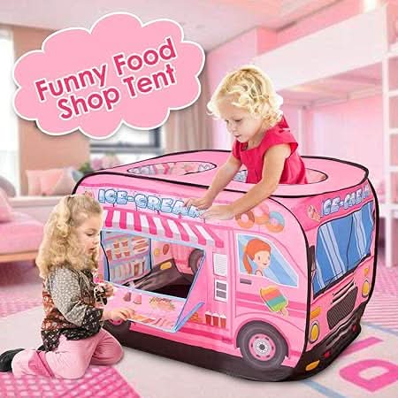 Kids Playhouse, Indoor Childrens Play Tent for Role Play, Fire Engine and School Bus Kids Tent, Toys for 3 Year Olds_03