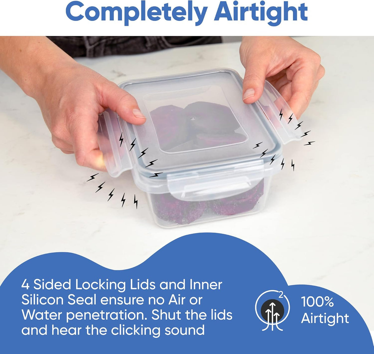 Plastic Storage Boxes with Lids 16 Pack, Airtight Food Storage Containers, Meal Prep Containers, Tupperware_06