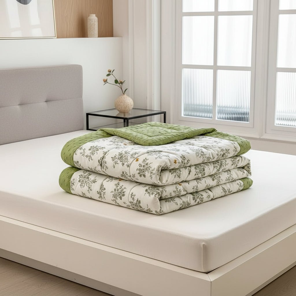 Throw Blanket, Lightweight Summer Blanket with Floral Print, Bedspread, Bed Throw and Sofa Throw for Bedroom_03
