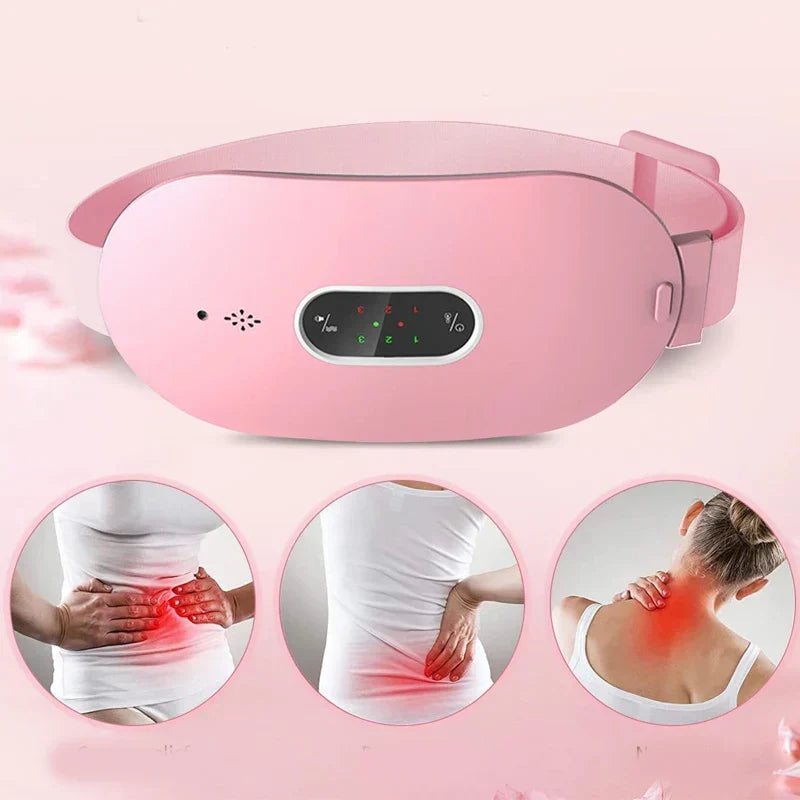 Menstrual Heating Pad, Rechargeable Electric Heating Pad with Vibration Massage