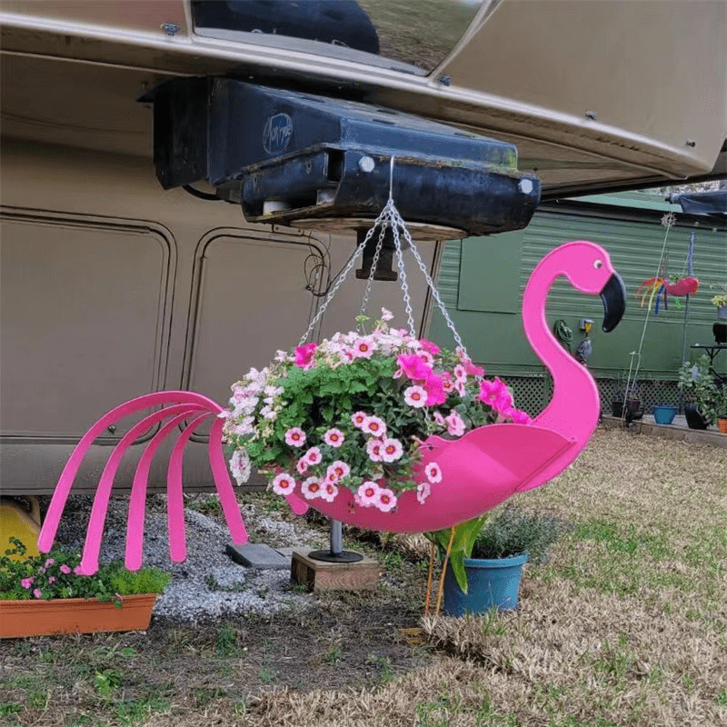 Hanging Planter in Bird Design, Parrot and Rooster Hanging Plant Pot, Garden Ornament for Balcony, Hanging Basket