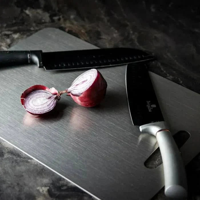 Stainless Steel Chopping Boards, Rust Free Metal Cutting Board for Kitchen, Large Chopping Board 40 x 30 cm_05