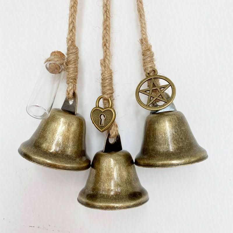 Wind Chimes, Witch Bells for Door with Tree of Life Charm and Brass Bells, Witchy Gifts, Housewarming Gift_06