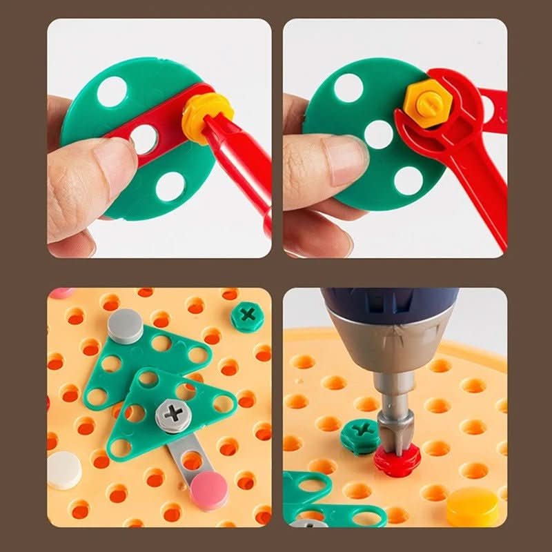 Construction Toys with Mini Drill, Building Toys Set of 203 Pieces, Toy Drill Kit, Toys for 6 Year Olds and Up_03