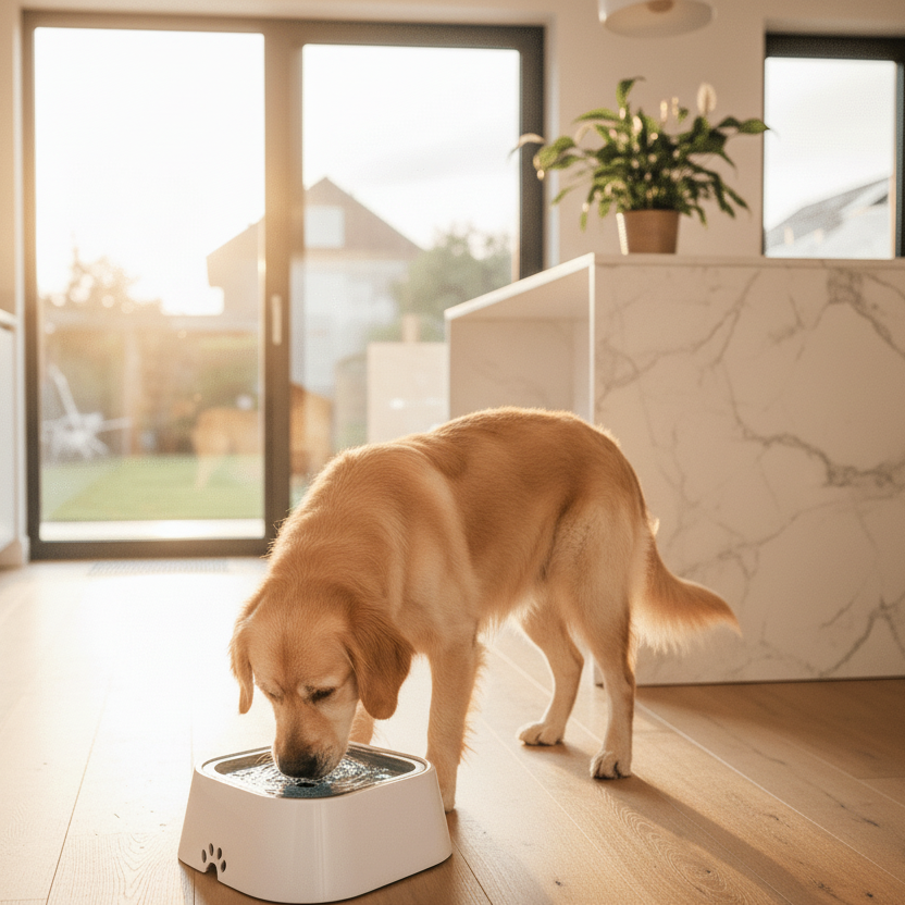 Anti Spill Dog Bowl, Non Spill Dog Water Bowl with Floating Disc, Cat Water Bowl 1.5 Litre for Dogs and Cats_01
