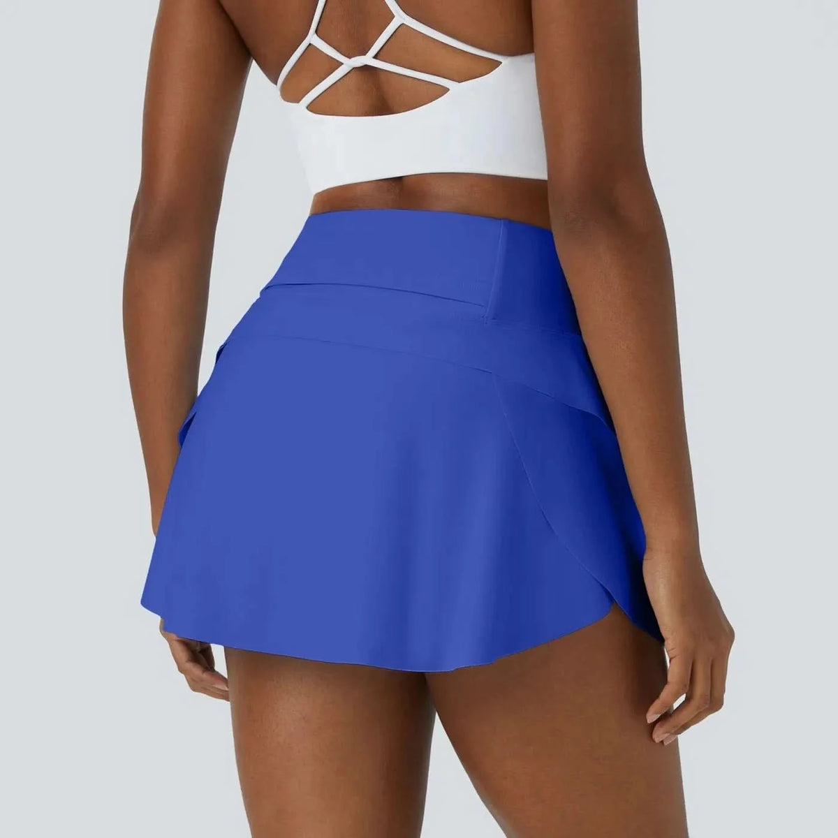 A Line Mini Skirt with Flat High Waistband, Dance Skirt with Shorts and Back Pocket – image 8