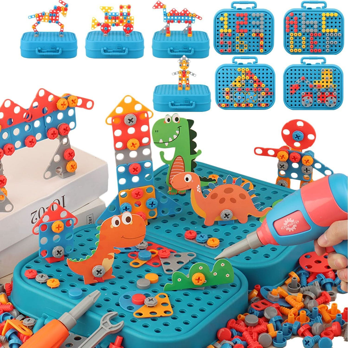 Toy Drill Set with Screwdriver and Moulds, Building Toys for 3 Year Olds – image 4