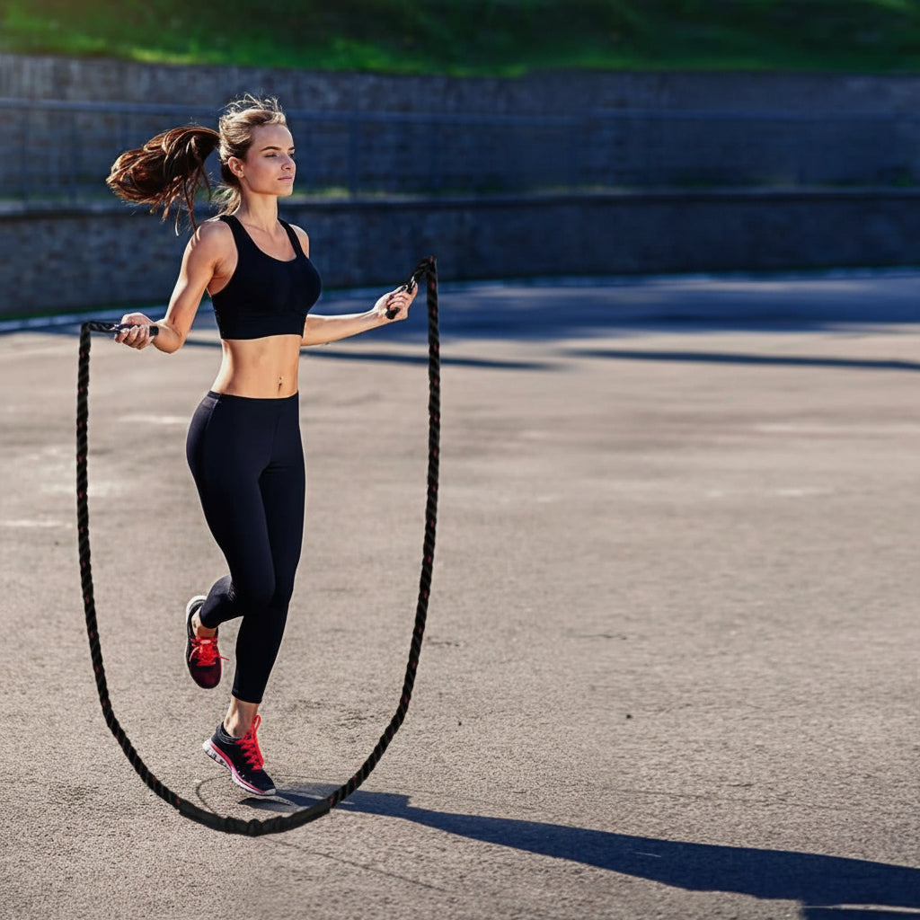 Weighted Skipping Rope for Exercise, Adjustable Jump Rope with Weights 1.2 to 2.2 kg, Fitness Skipping Rope for Cardio