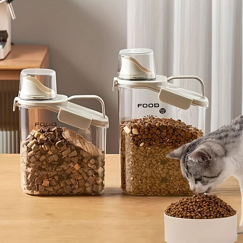 Airtight Dog Food Container, Dog Food Storage Container with Scale and Handle, Dry Food Container 2000 ml or 2800 ml
