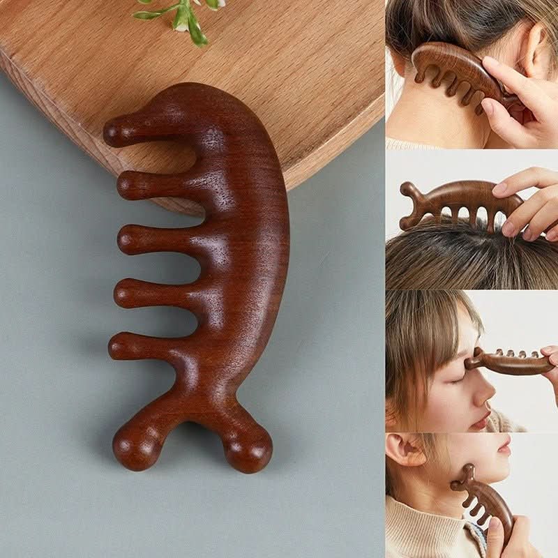 Wide Tooth Comb, Sandalwood Wooden Comb for Scalp Massage, Anti Static Hair Comb for Everyday Hair Care_02