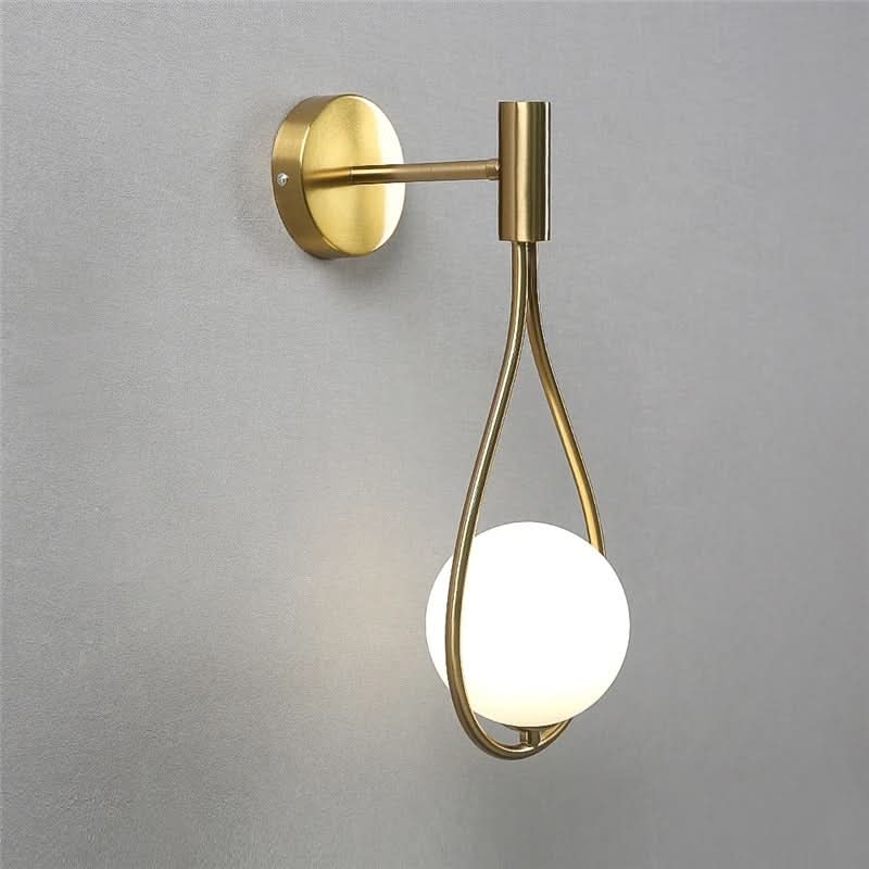 Living Room Wall Lights, Modern Wall Sconces with Glass Globe, Nordic Wall Lamp for Bedroom and Hallway_03