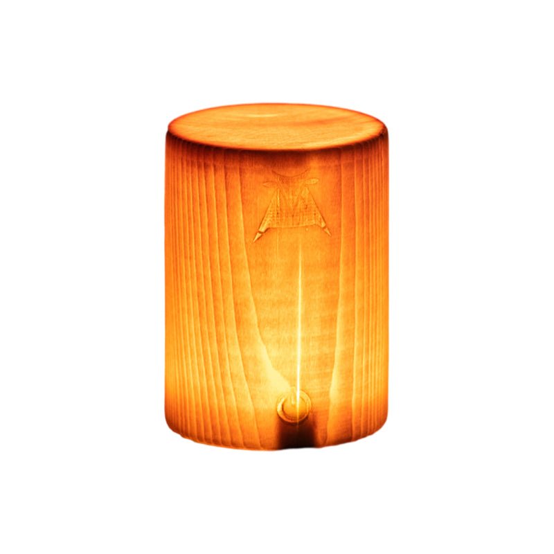 Small Table Lamp, LED Table Lamp with Wood Grain Finish, Modern Bedside Lamp for Home Office and Shelf_13