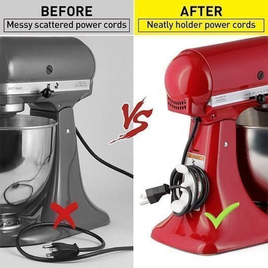 Cable Holder for Kitchen Appliances, Cable Tidy Cord Winder with Adhesive, Cable Management for Mixer and Toaster_04
