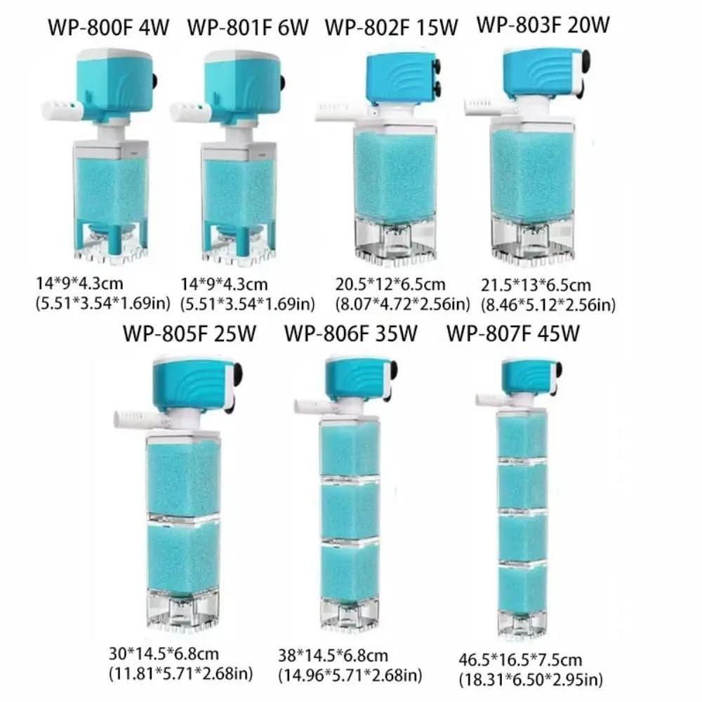 Fish Tank Filter, 5 in 1 Aquarium Filter for Crystal Clear Water, Internal Aquarium Pump and Filter with Adjustable Flow_02