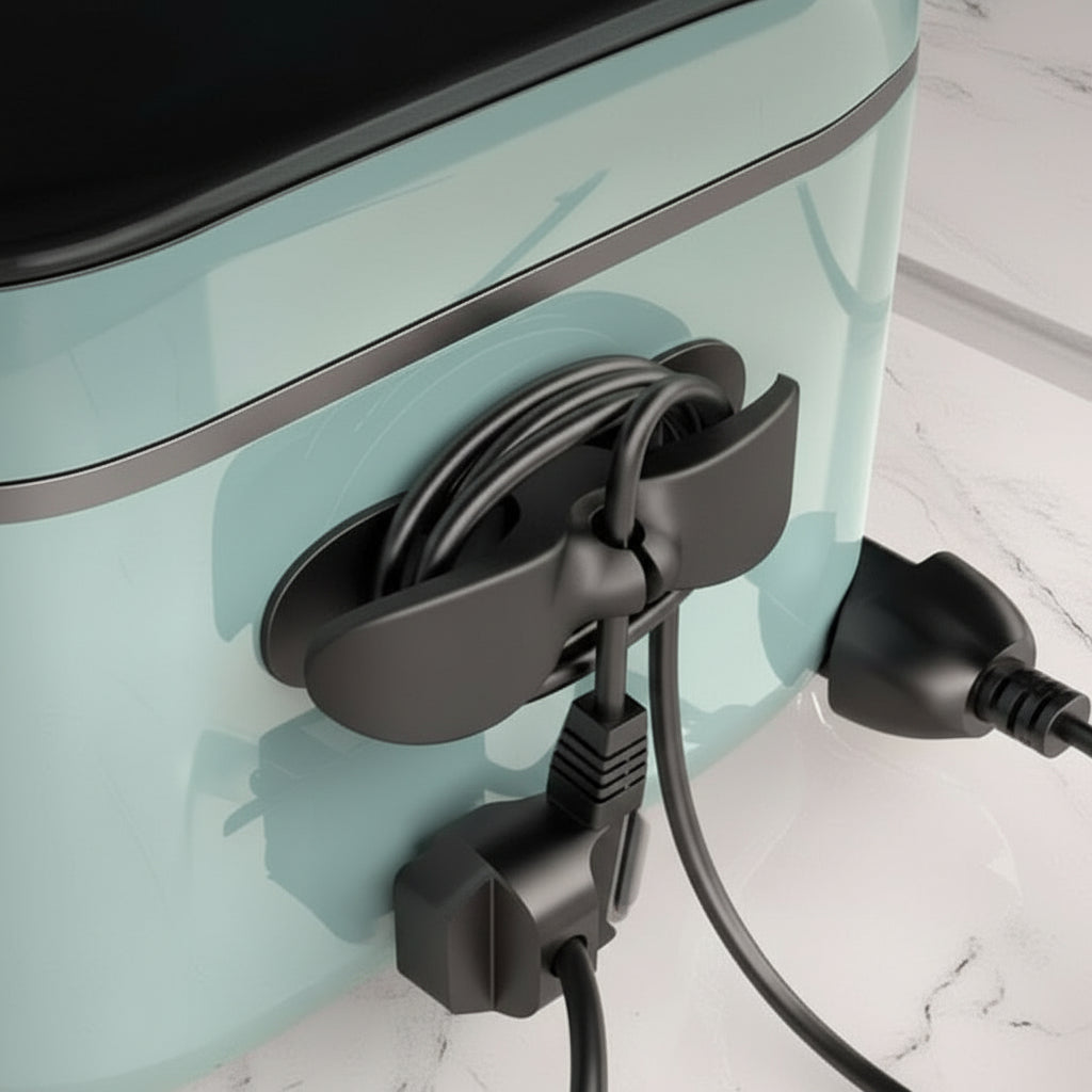 Cable Holder for Kitchen Appliances, Cable Tidy Cord Winder with Adhesive, Cable Management for Mixer and Toaster_03