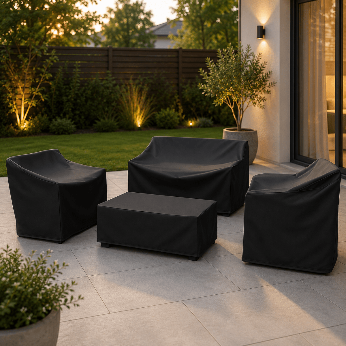 Garden Furniture Covers, Patio Furniture Cover for Table and Chairs, Water Repellent Balcony Furniture Cover_03