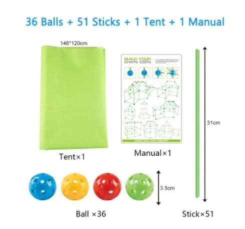 Den Building Kit for Kids, Kids Tent Cover Optional – image 26
