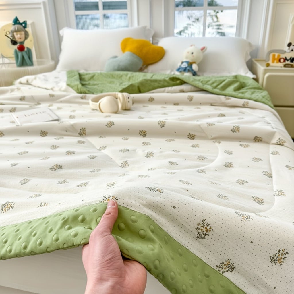 Throw Blanket, Lightweight Summer Blanket with Floral Print, Bedspread, Bed Throw and Sofa Throw for Bedroom_07