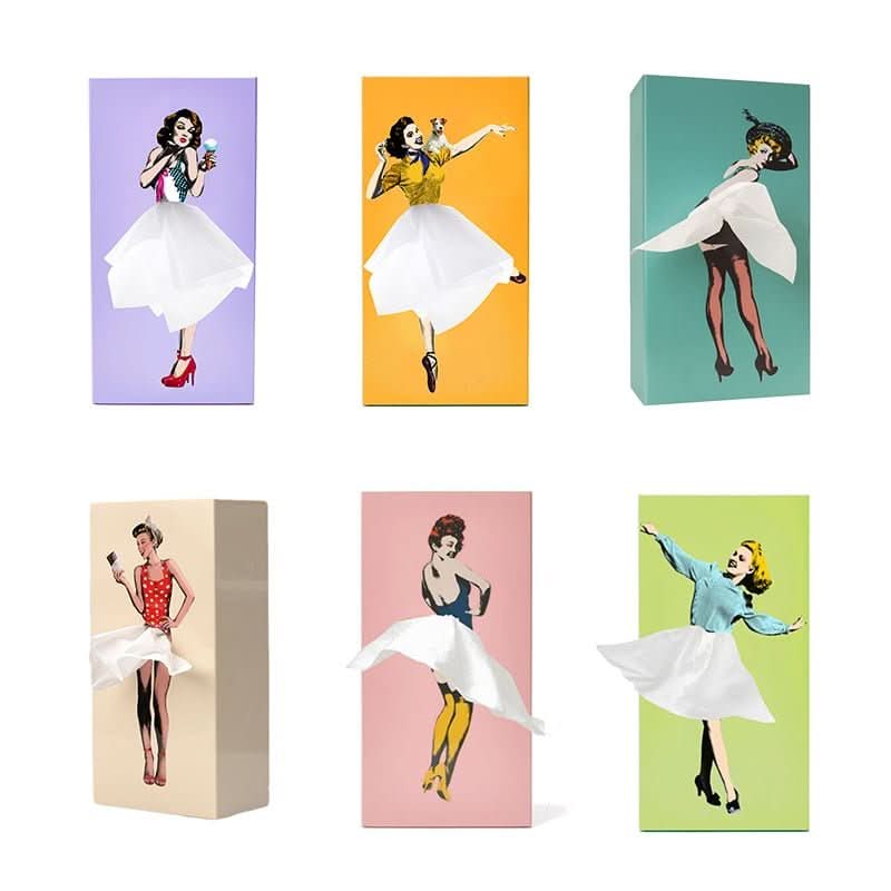 Tissue Box Holder with Dancing Woman Design, Novelty Tissue Holder, Bathroom Accessories and Quirky Home Decor_04