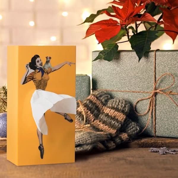 Tissue Box Holder with Dancing Woman Design, Novelty Tissue Holder, Bathroom Accessories and Quirky Home Decor