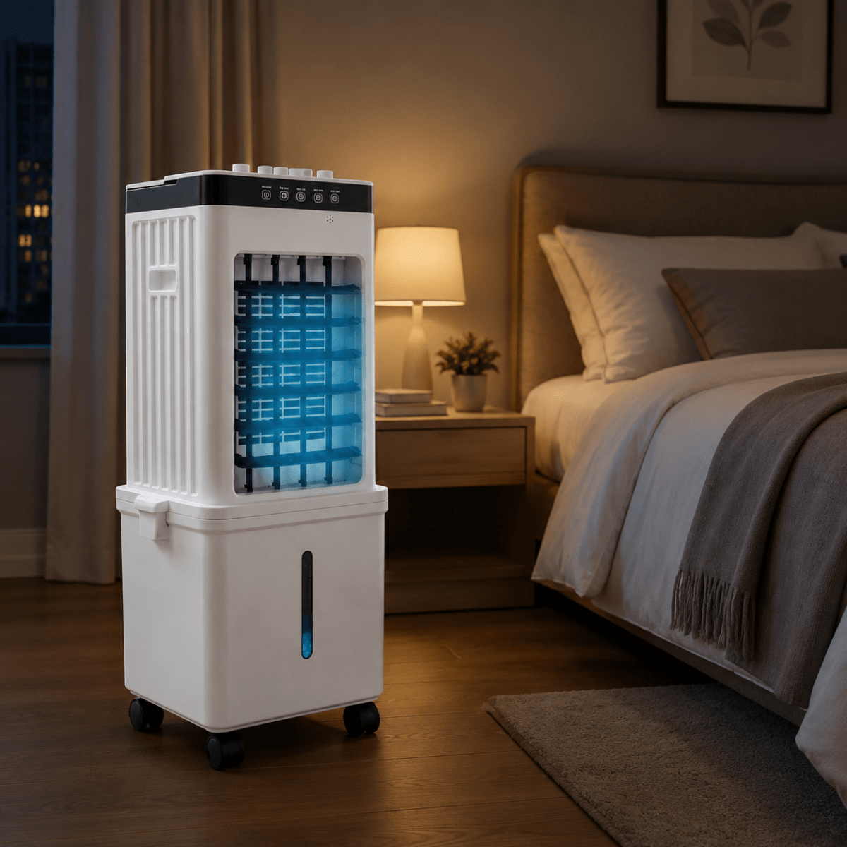 Portable Air Cooler 3 in 1, Air Cooler Fan with Humidifying Function and Remote, Evaporative Air Cooler on Wheels_00