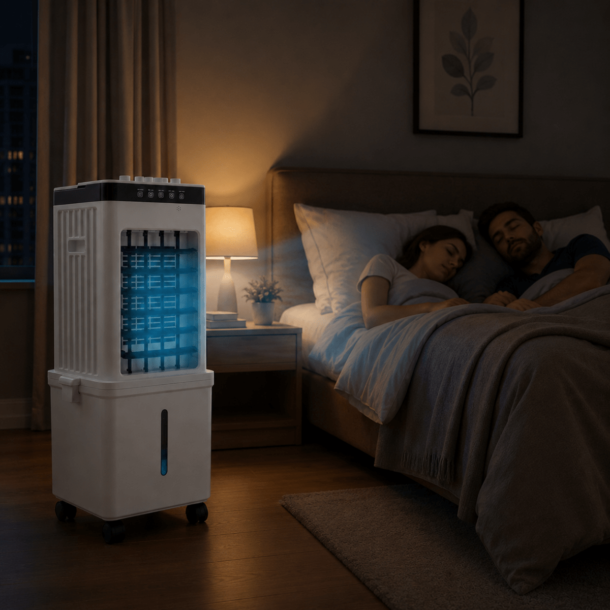 Portable Air Cooler 3 in 1, Air Cooler Fan with Humidifying Function and Remote, Evaporative Air Cooler on Wheels_01