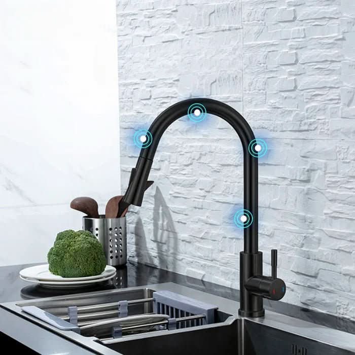 Kitchen Sink Tap, Pull Out Kitchen Tap with Spray Head, Stainless Steel Sensor Tap for Modern Kitchens_05