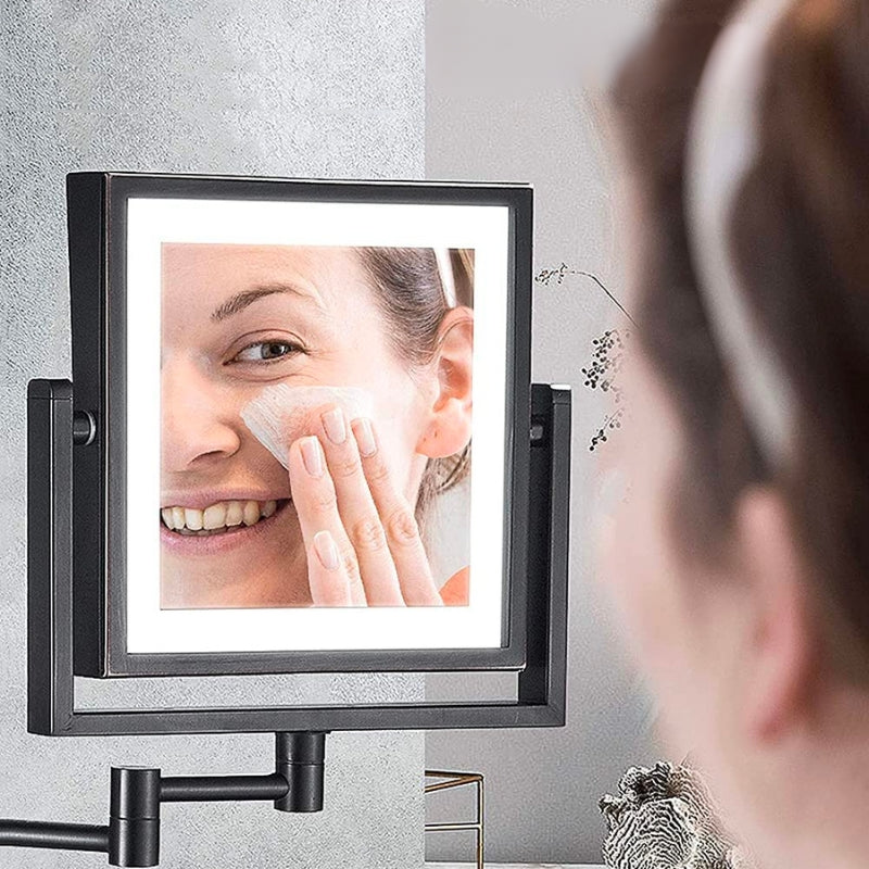 Adjustable LED Makeup Mirror with Dual Magnification & 360° Rotation | Light Up Vanity Mirror for Flawless Grooming 2