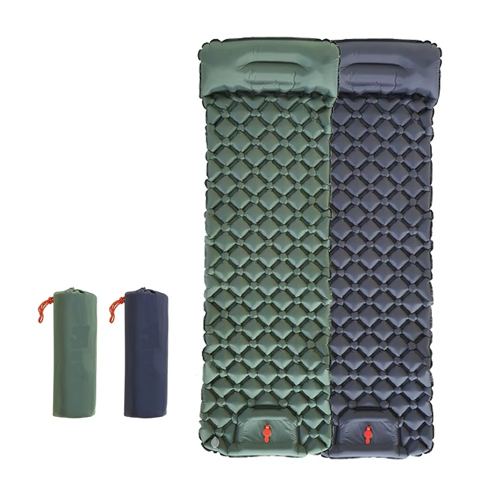 AdventureGear | Self-Inflating Camping Sleeping Pad with Built-In Pillow | Lightweight & Portable Comfort for Outdoor Adventures