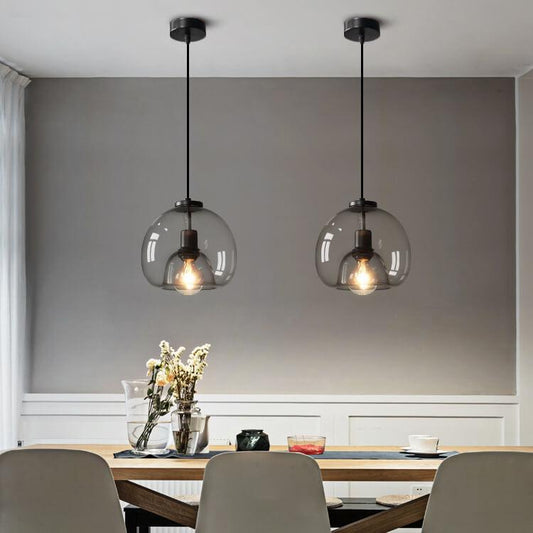 AetherLight | Elegant Smoked Glass Kitchen Pendant Lighting Fixture 0