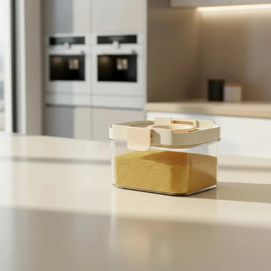 Food Storage Containers with Lids, Airtight Storage Containers for Grains and Spices, Stackable Pantry Storage