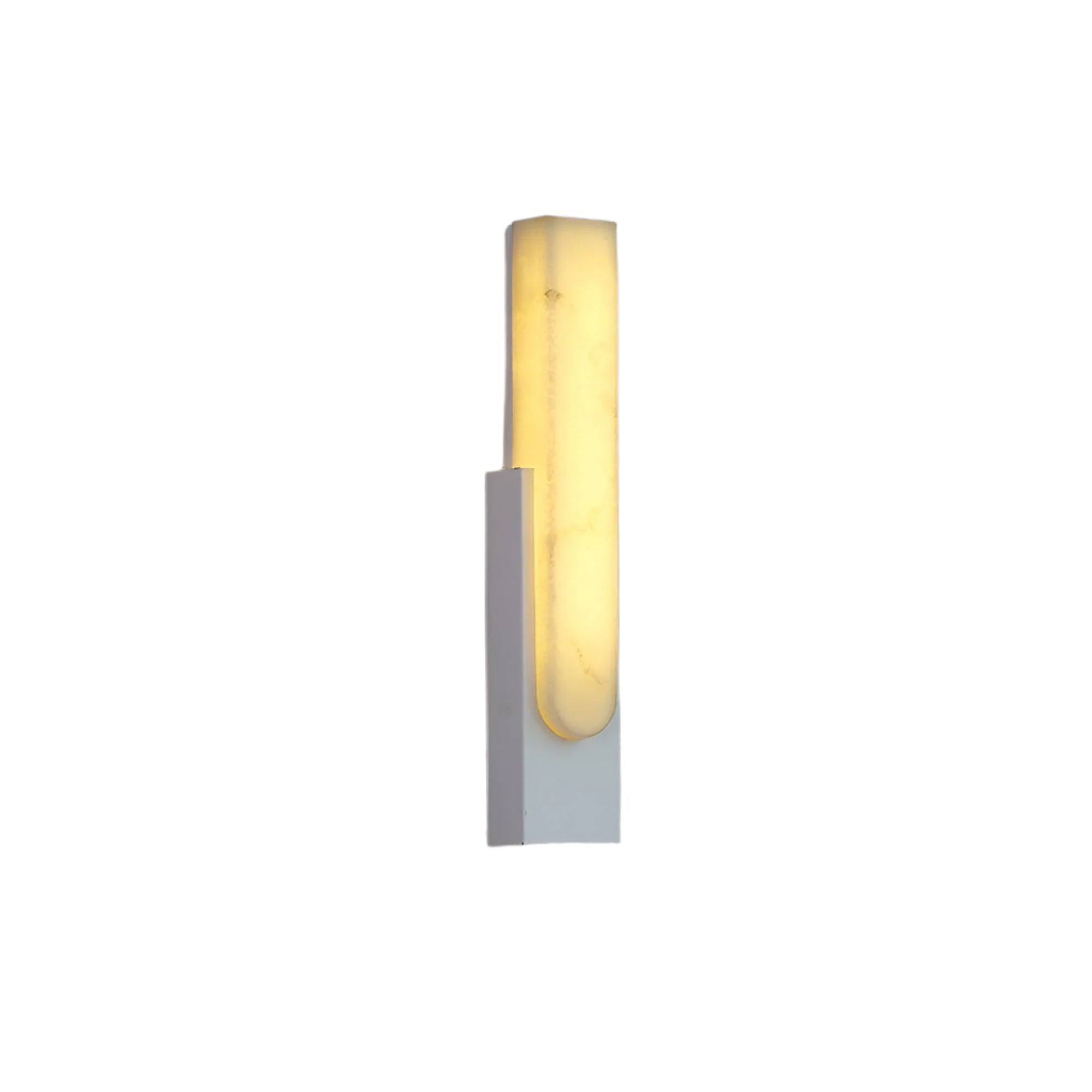 AlabasterGlow | Elegant Modern Brass Wall Sconce Lighting with Ambient LED 3
