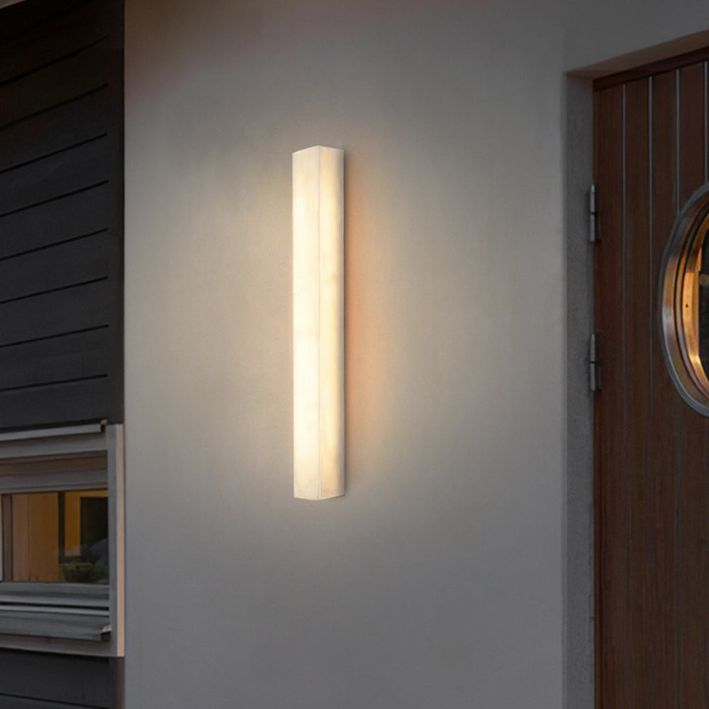 AlabasterGlow | Modern Elegant Outdoor Wall Lantern Light Fixture 4